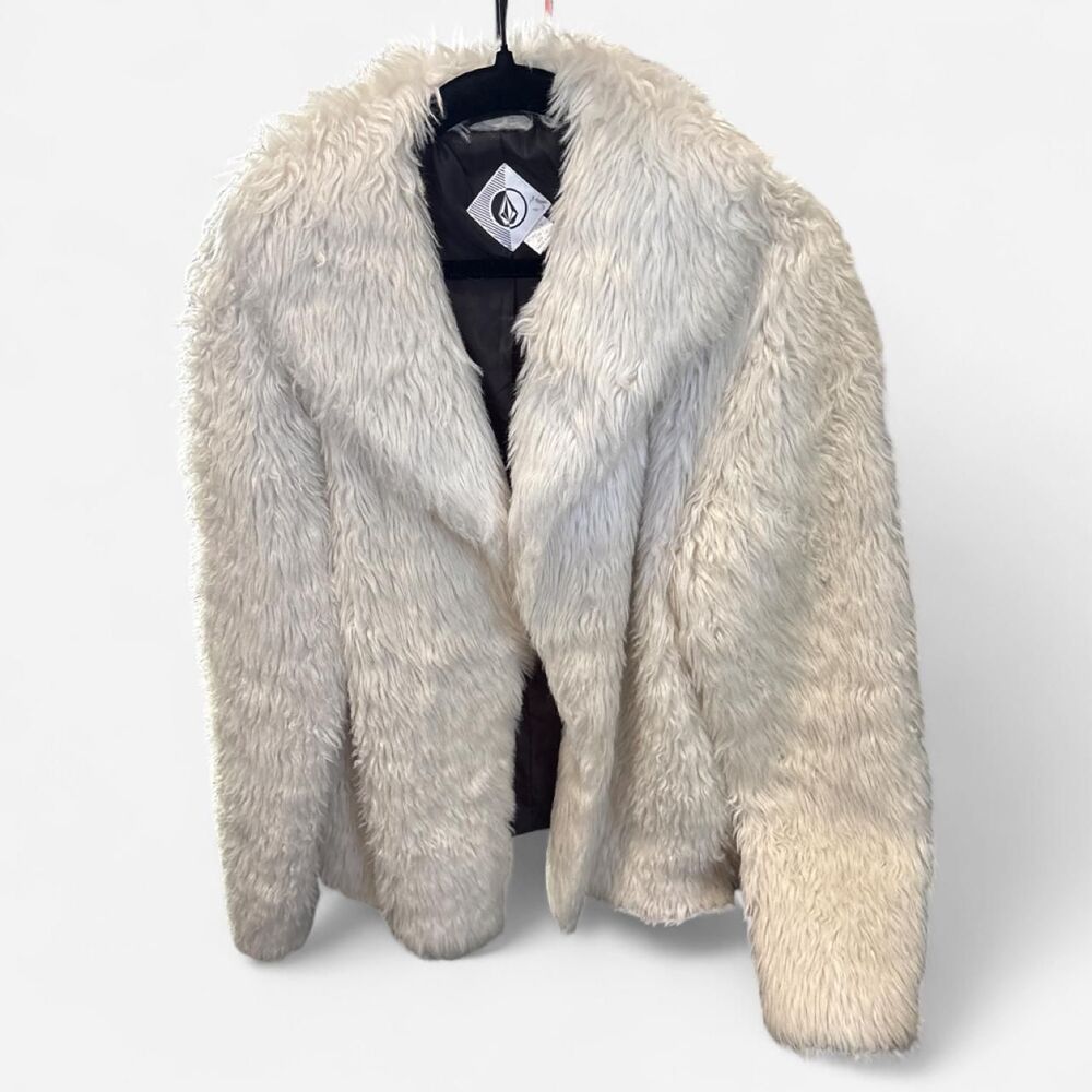 Volcom Women's Cream and White Coat